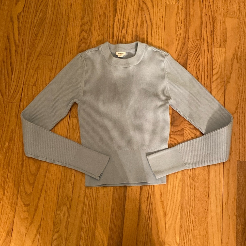 Long Sleeve Garage Size XS Top Sweater Sky Blue